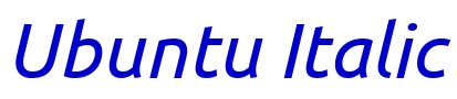 Ubuntu Italic Schriftart